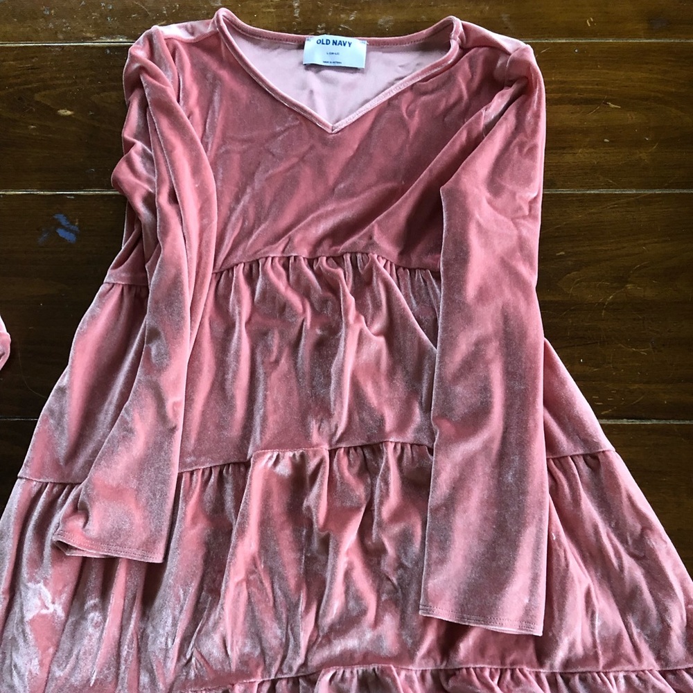 Girls velour dress size 5 (have size 7/8 & size 10/12 also